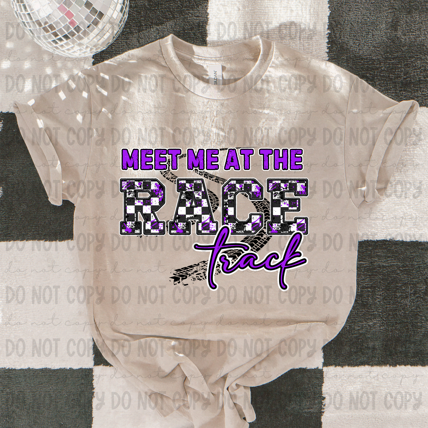 Meet Me At The Race Track Purple - PNG