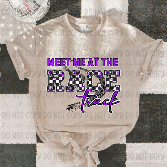 Meet Me At The Race Track Purple - PNG