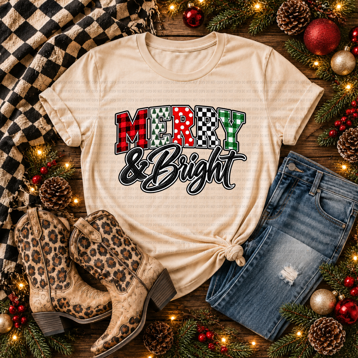 Merry & Bright - PNG