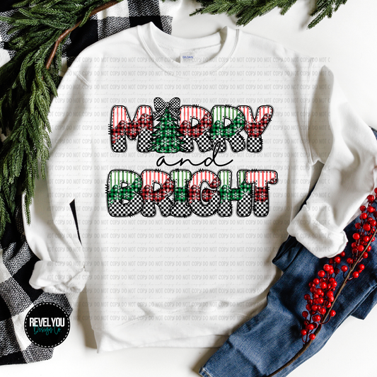 Merry And Bright Snow Plaid - PNG