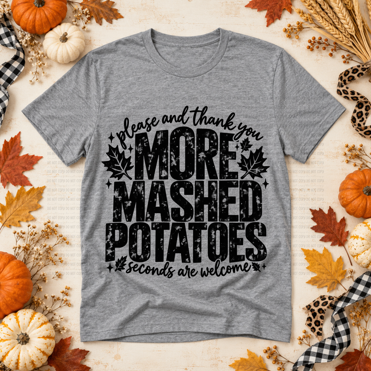 More Mashed Potatoes Black/White - PNG