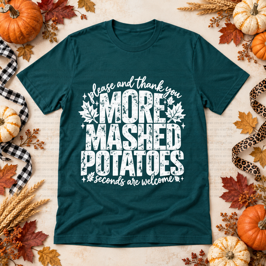 More Mashed Potatoes Black/White - PNG