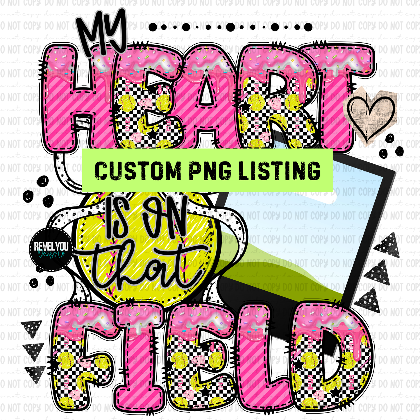 My Heart Is On That Field - Customize Your Photo - PNG