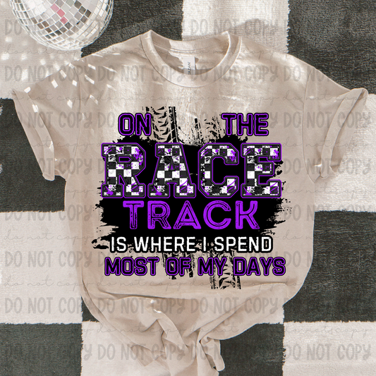 On The Race Track Purple - PNG