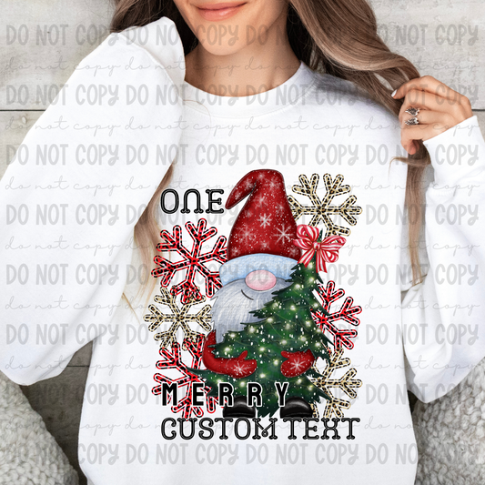 Custom One Merry Gnome - PNG