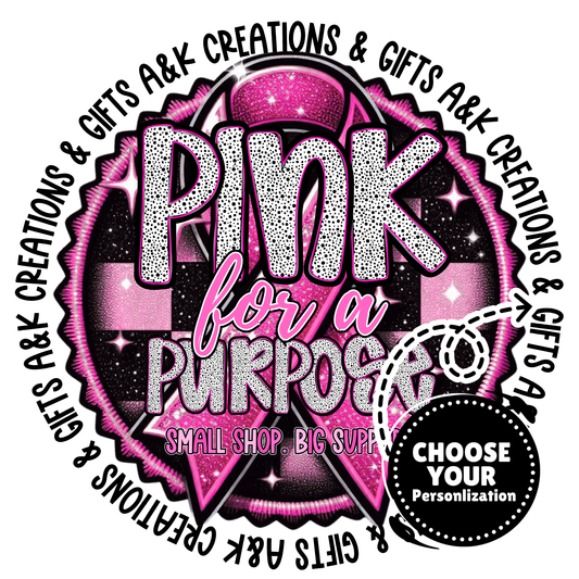 Pink For a Purpose Branded Logo - PNG