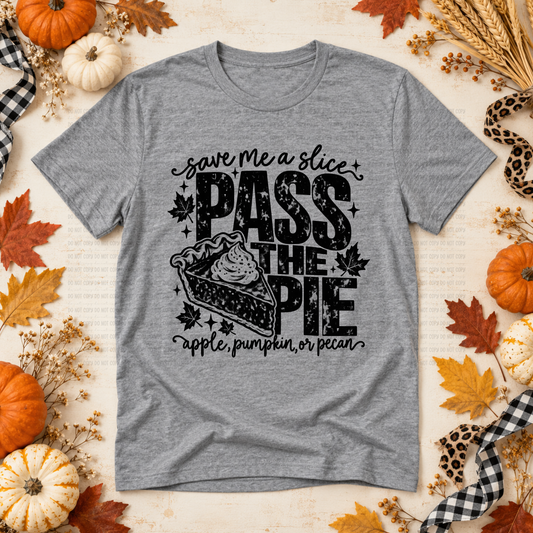 Pass The Pie Black/White - PNG