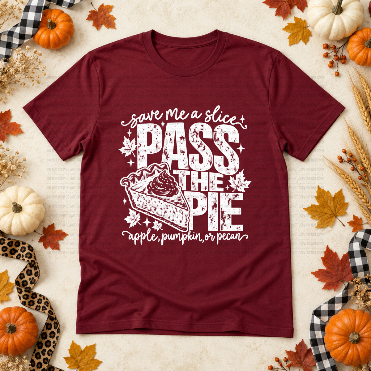 Pass The Pie Black/White - PNG