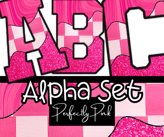 Perfectly Pink Alpha Set - A-Z Upper Case