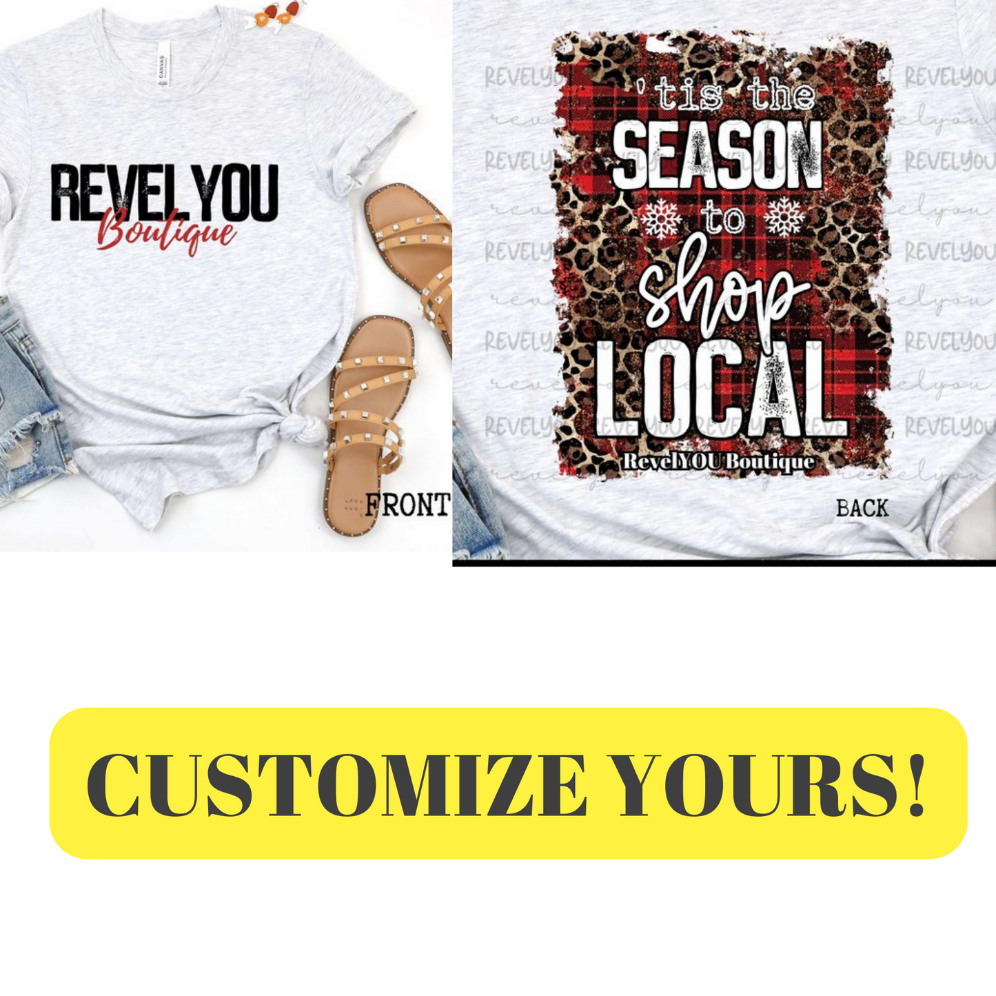 CUSTOMIZE**Tis The Season Front/Black Set Branded Logo - PNG