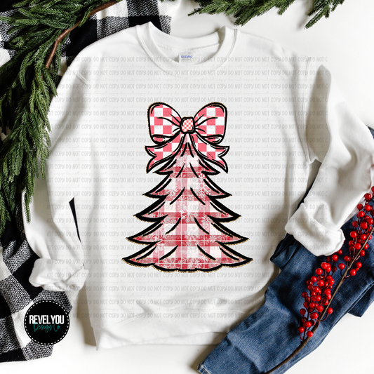 Tree Bow Pink - PNG