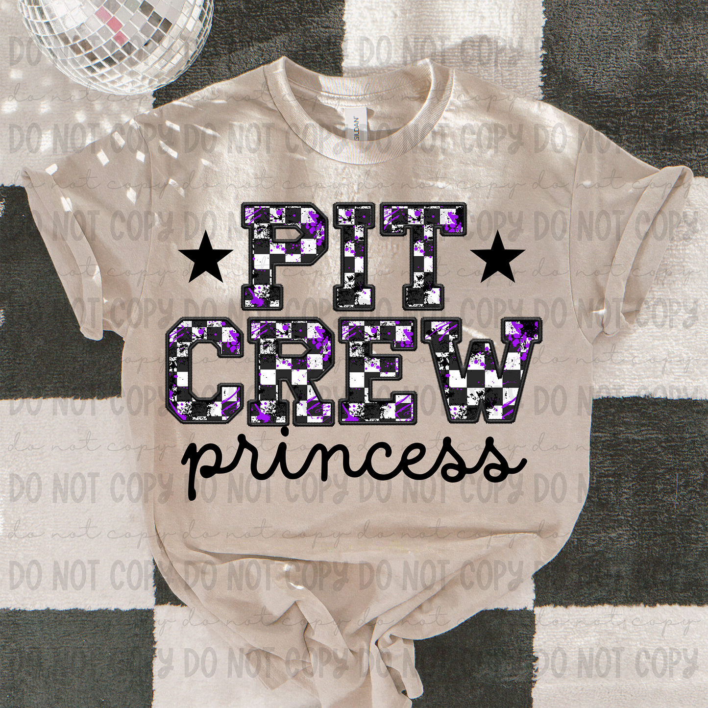 Pit Crew Princess Purple - PNG