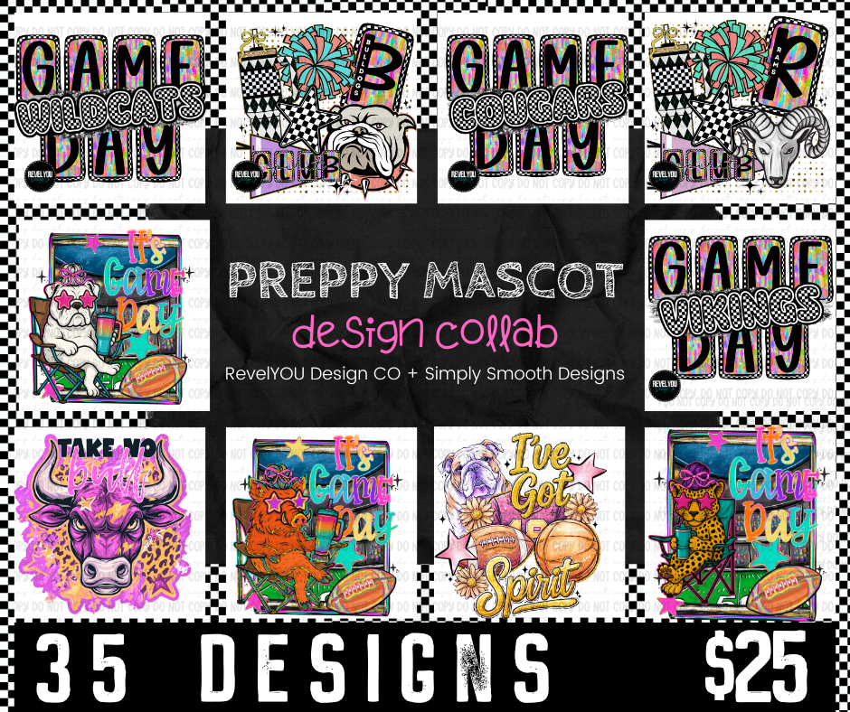 Simply Smooth + RevelYou Design Co - 2025 Preppy Mascot Collab Bundle