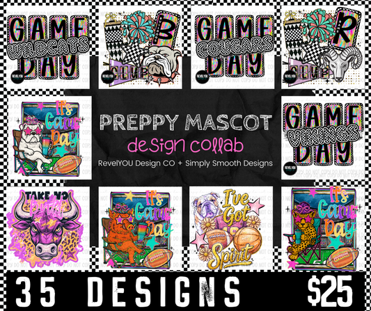 Simply Smooth + RevelYou Design Co - 2025 Preppy Mascot Collab Bundle