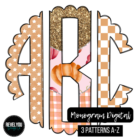 Pumpkin Patch Monogram Set - Individual PNGS