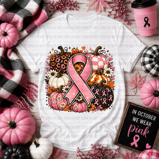 Pumpkins Retro Ribbon