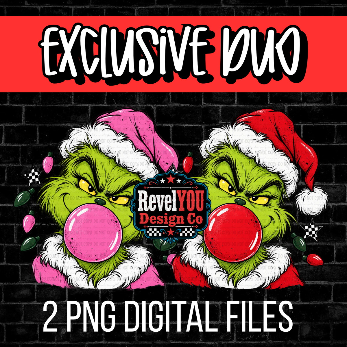 Green Guy Bubble Gum Duo - PNG ONLY - TWO AVAILABLE!