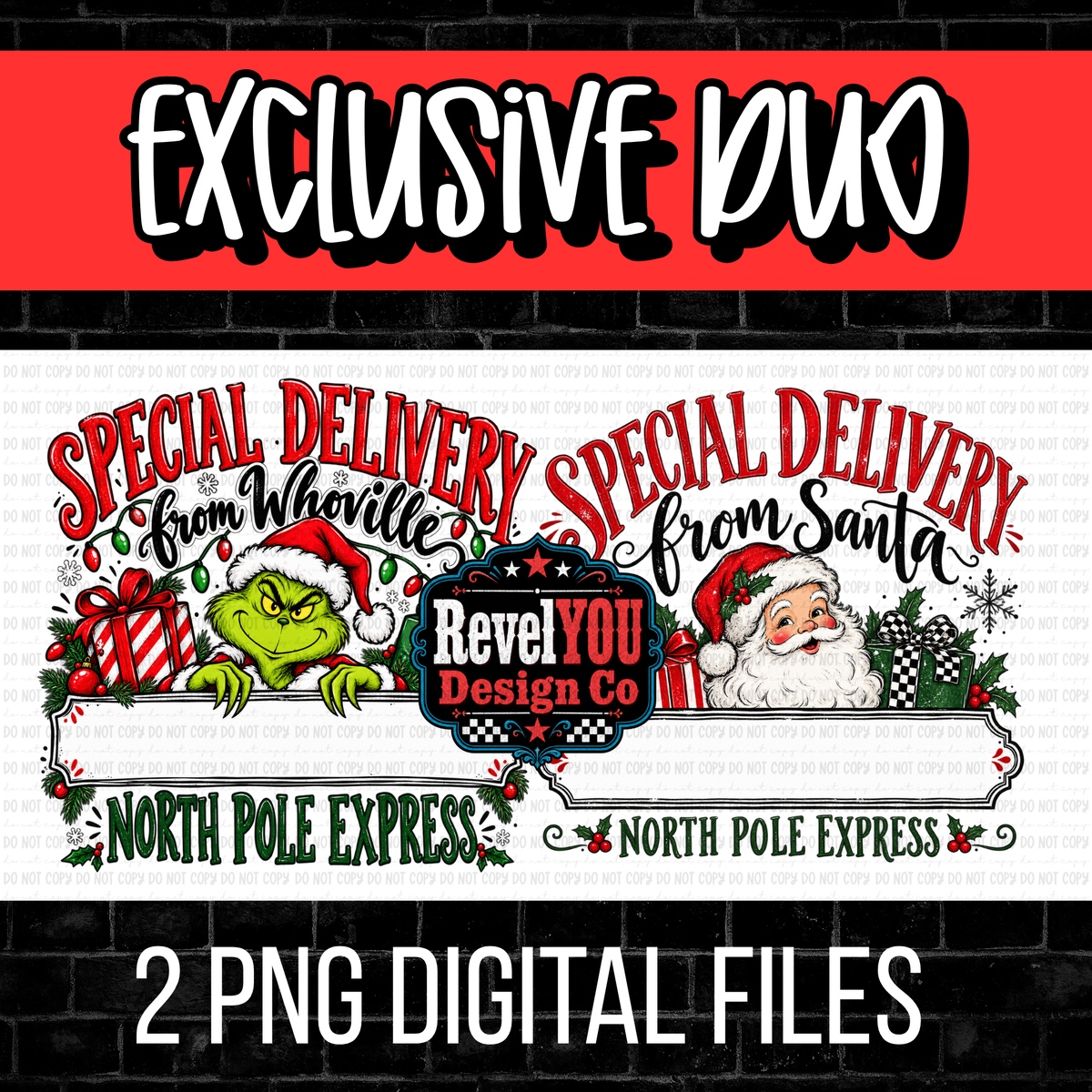Santa Sack Duo - PNG ONLY - ONE AVAILABLE!