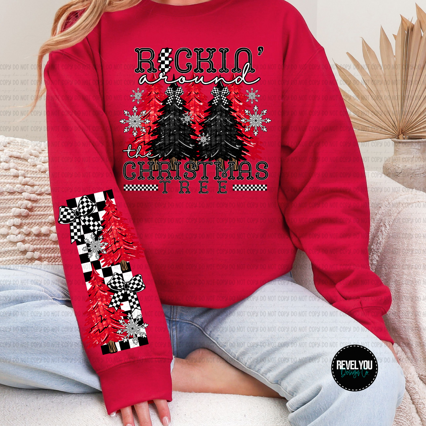 Rockin Around The Christmas Tree - Sleeve Design Included - PNG