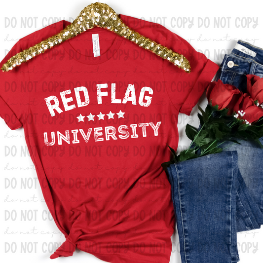 Red Flag University Black & White Versions - PNG
