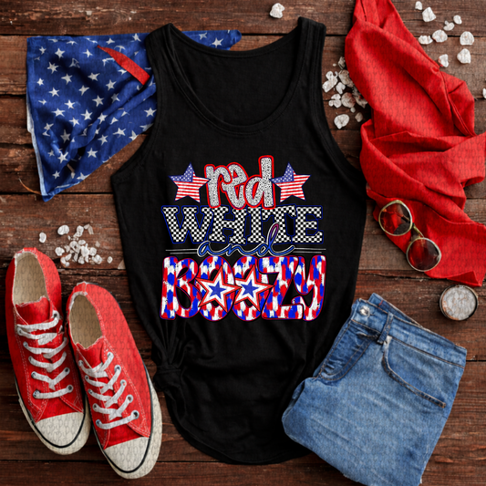 Red White And Boozy Brush Strokes Darks