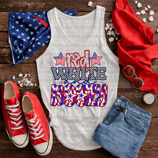 Red White And Boozy Brush Strokes Lights