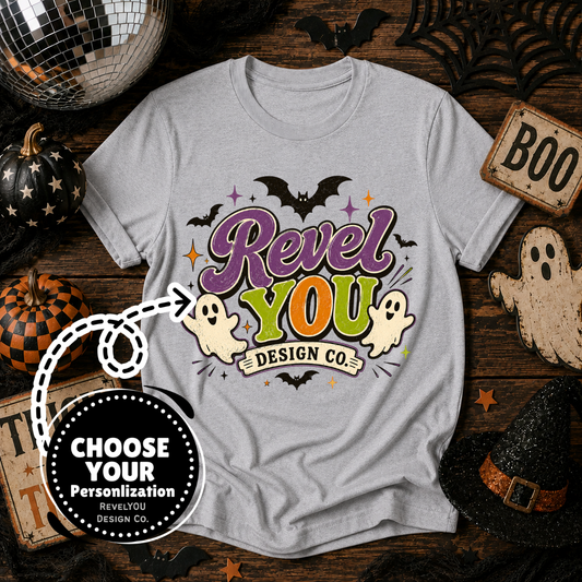 Retro Bats Ghosts Branded Logo - PNG