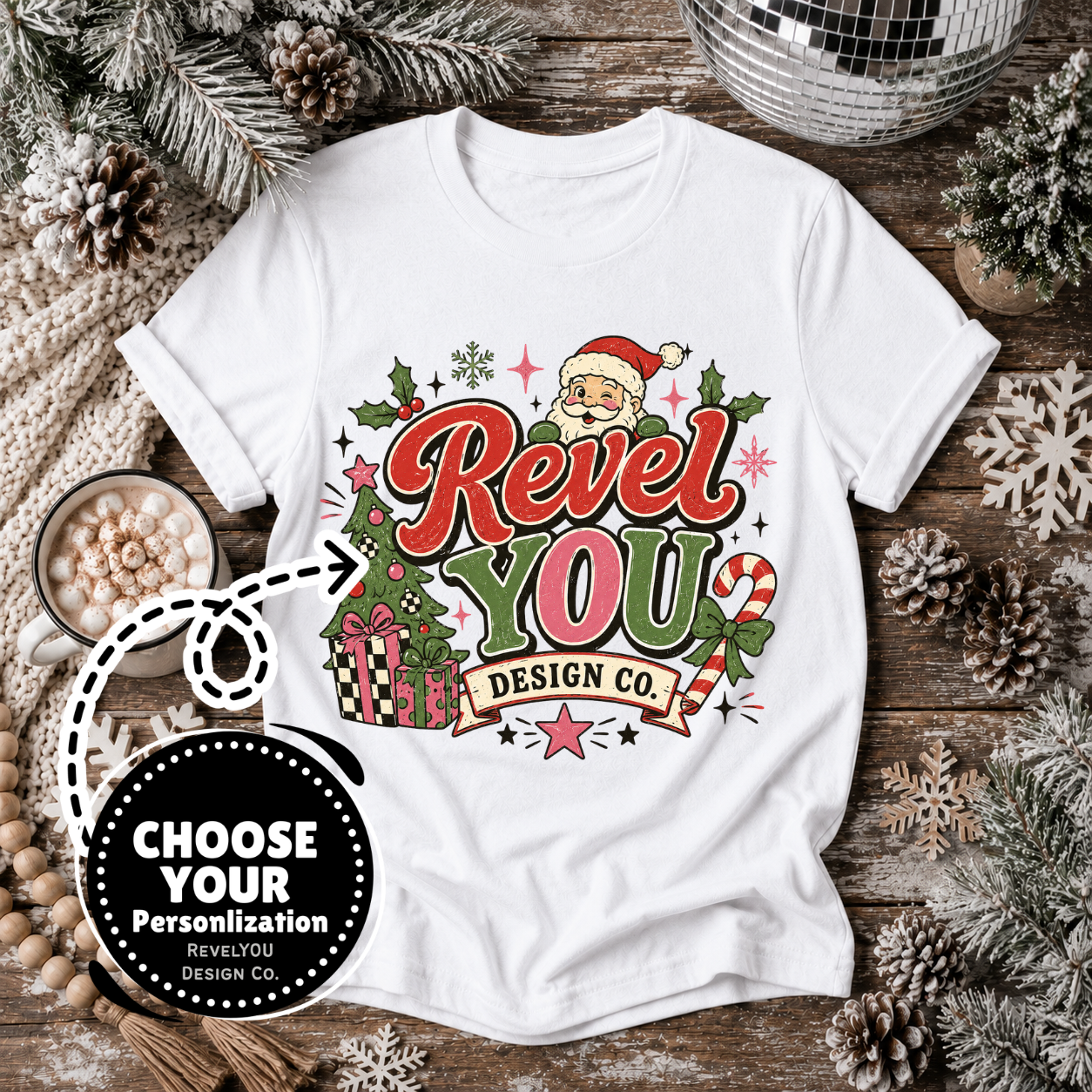 Retro Santa Branded Logo - PNG