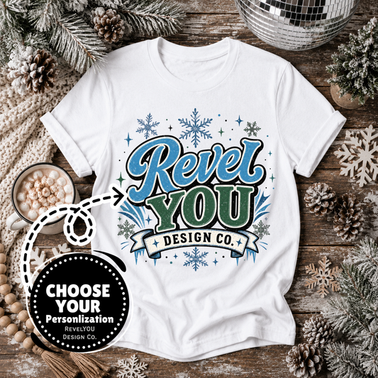 Retro Snowflake Branded Logo - PNG