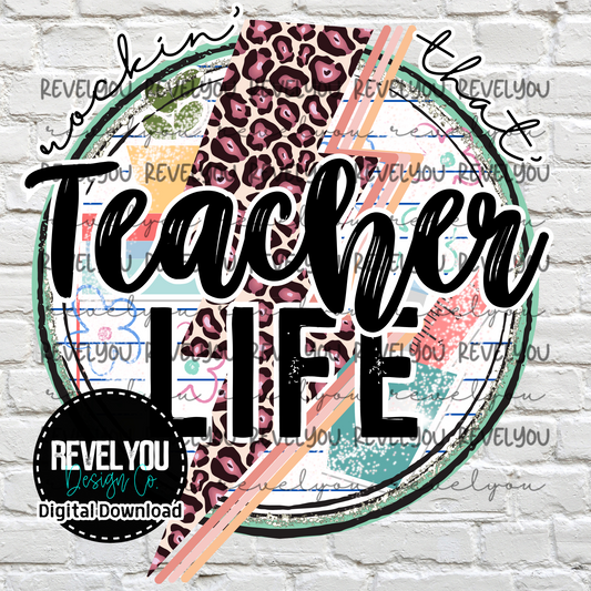 Rockin That Teacher Life - PNG