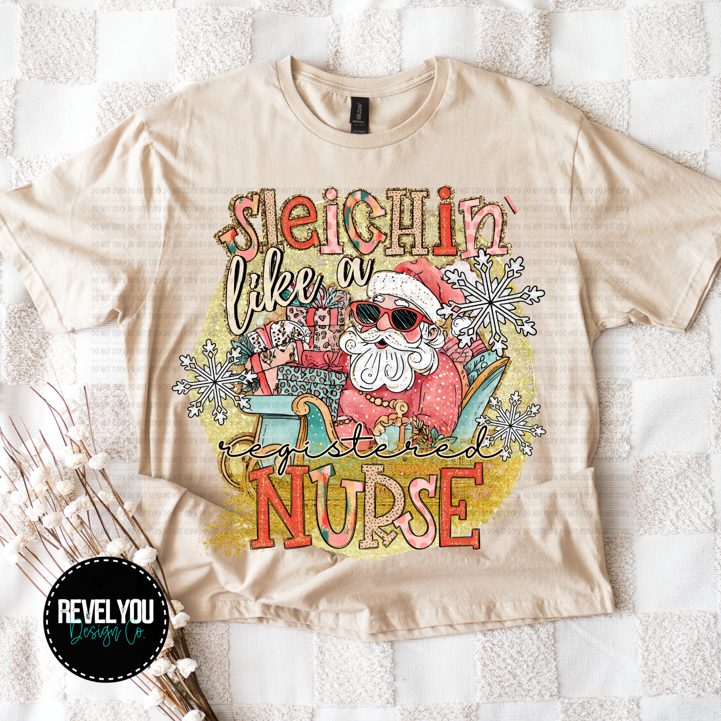 Sleighin' Like Registered Nurse - PNG