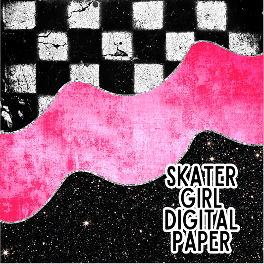 Skater Girl Digital Paper