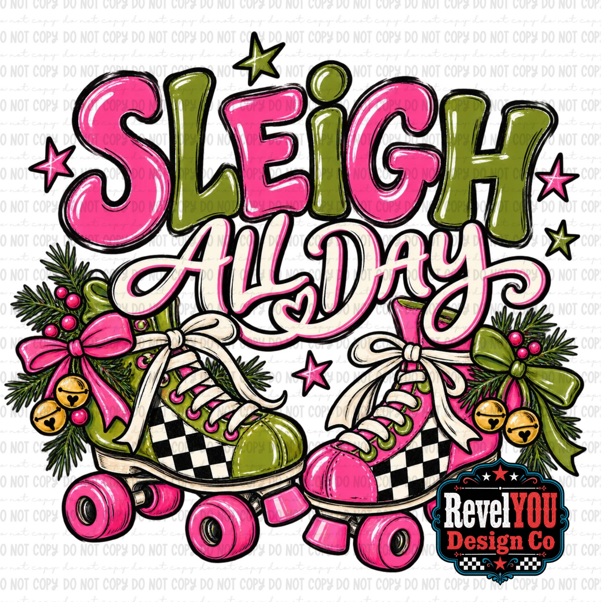 Sleigh All  Day Roller Skates - PNG ONLY