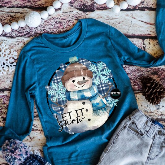 Let It Snow Snowman  - PNG