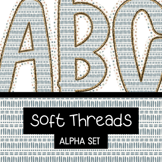Soft Threads Alpha Set - Uppercase, Lowercase, 0-9