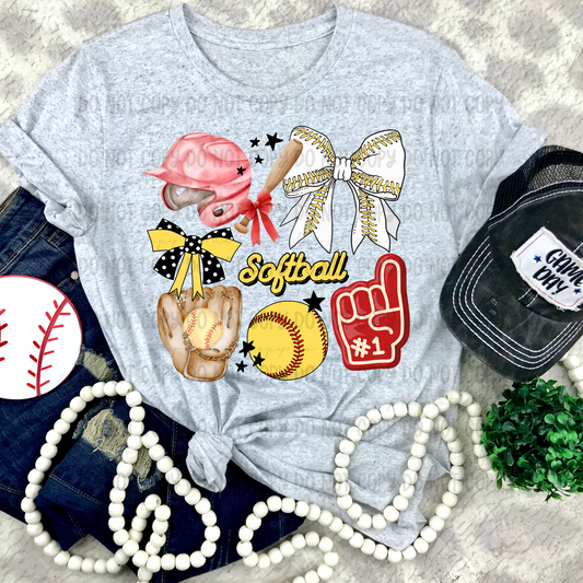 Softball Collage - PNG