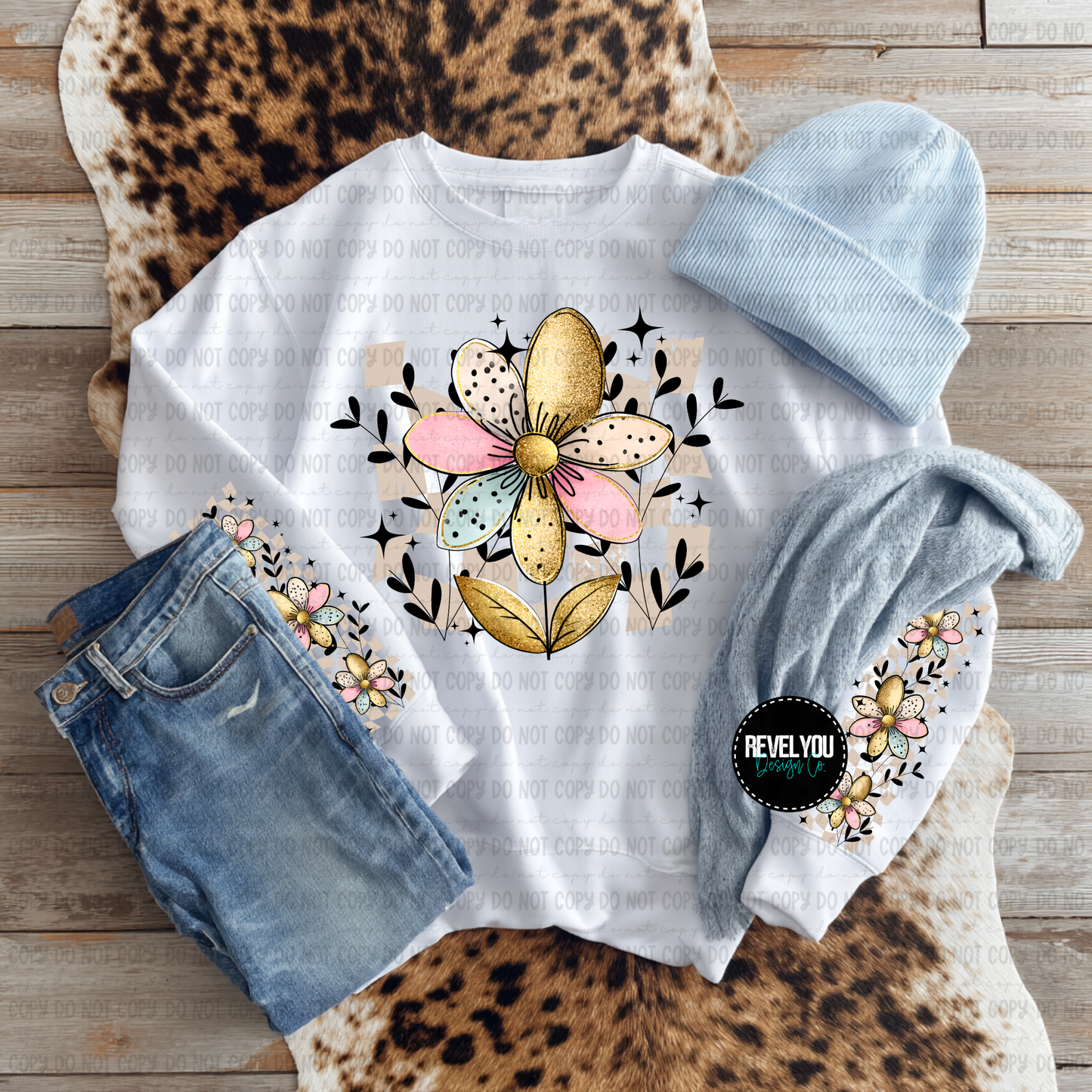 Spring Floral Checker - Sleeve Sold Separately