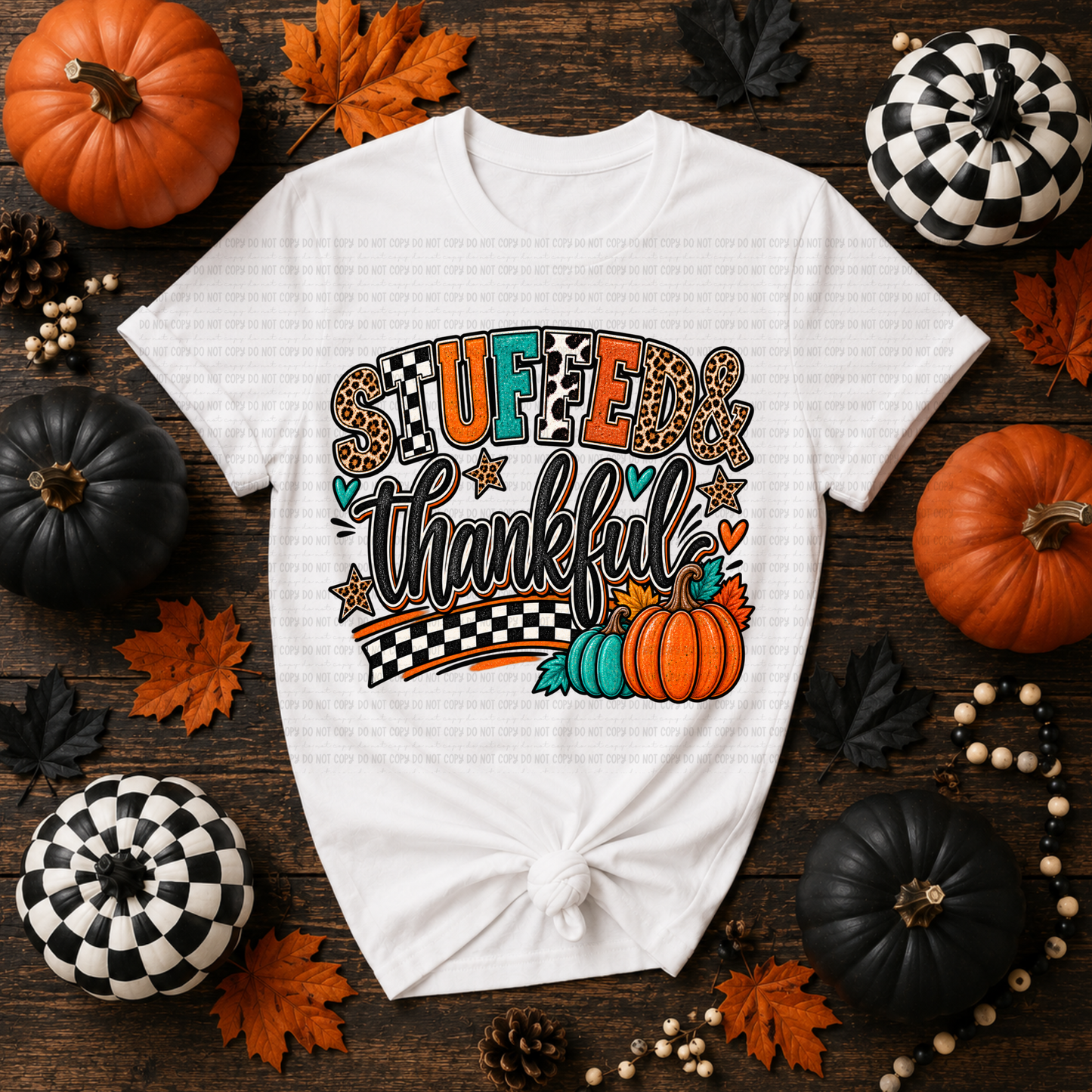 Stuffed & Thankful - PNG