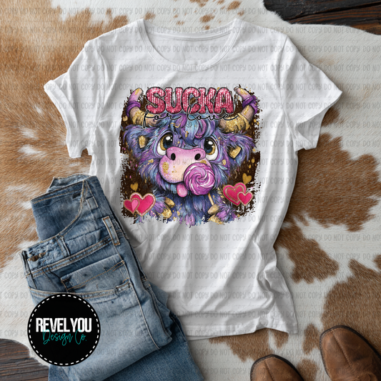 Sucka For Love Whimsical Cow
