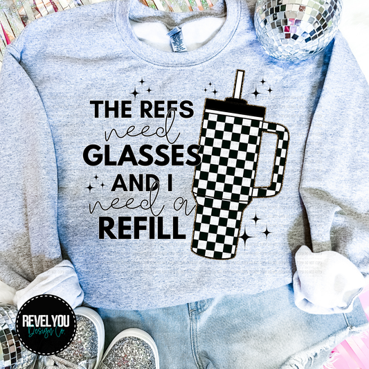 The Refs Need Glasses And I Need A Refill - PNG