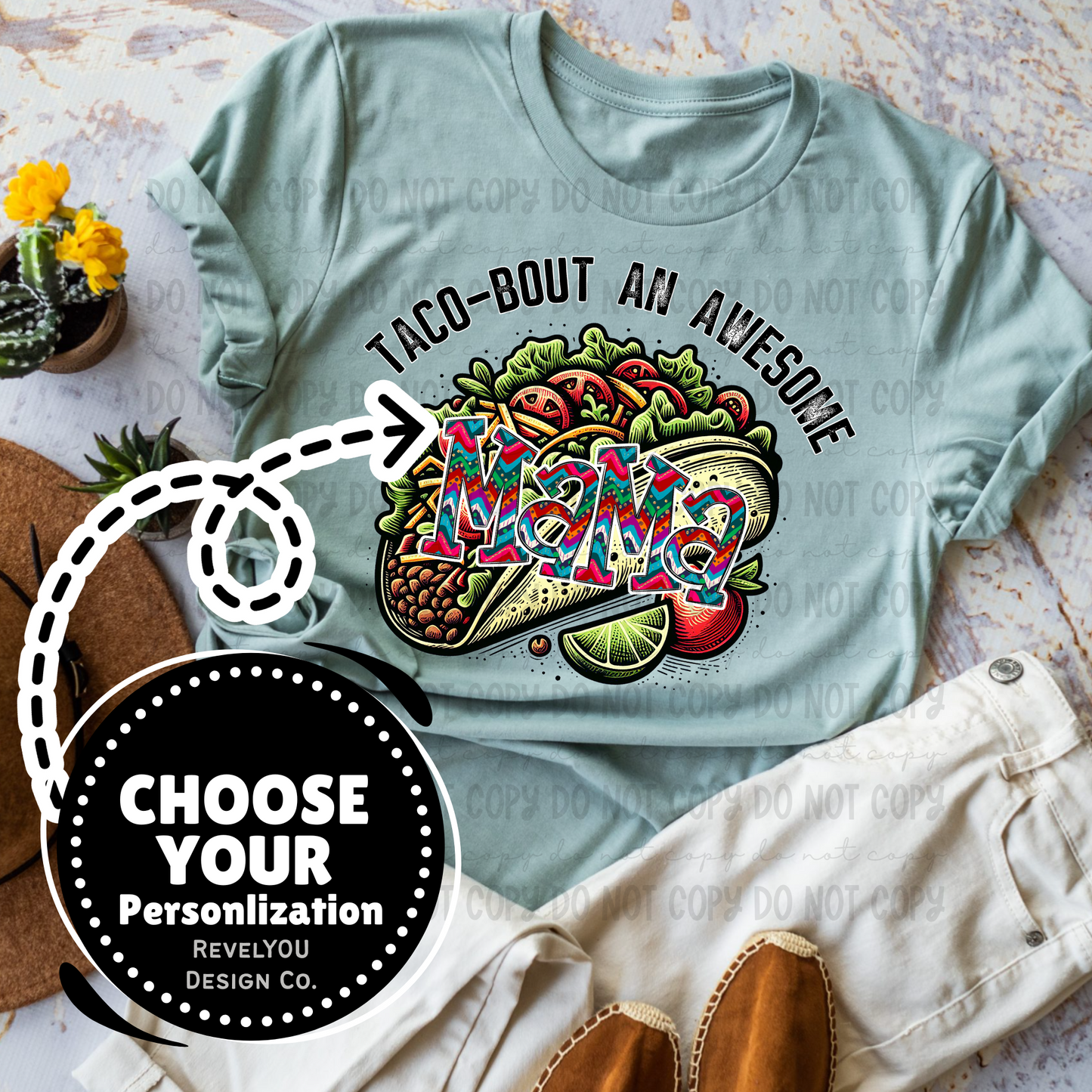 Taco 'Bout One Awesome - Customize Yours - PNG