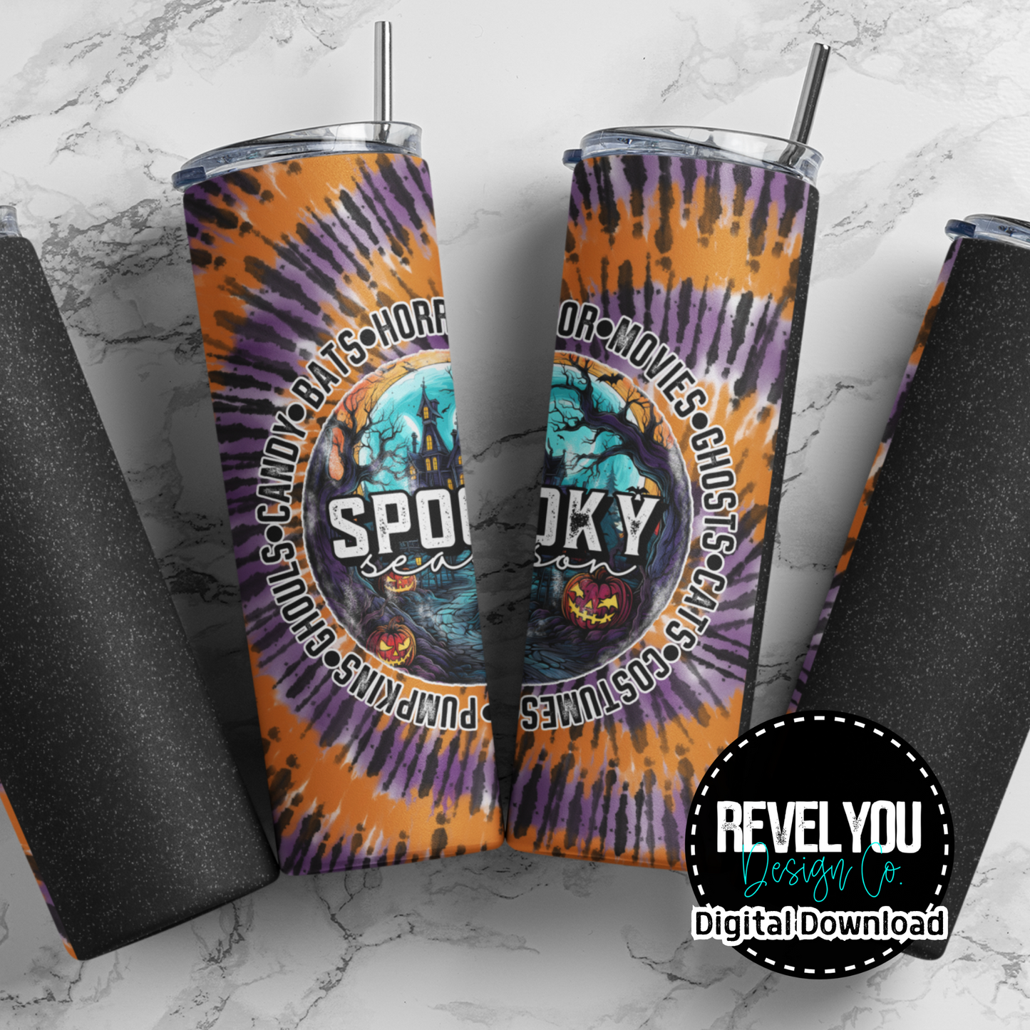 Spooky Season TD Glitter - Digital Tumbler PNG