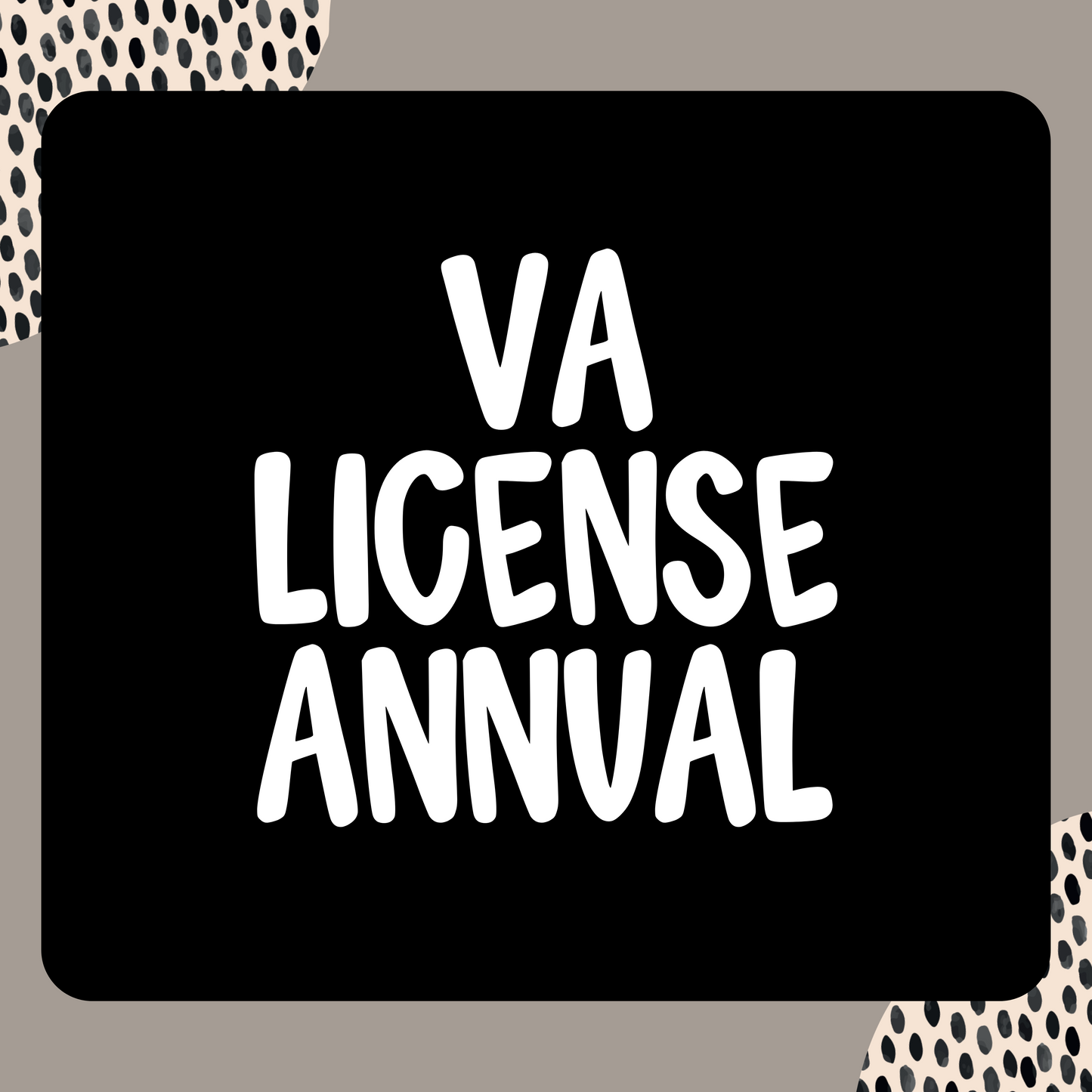 VA Commercial License - ANNUAL