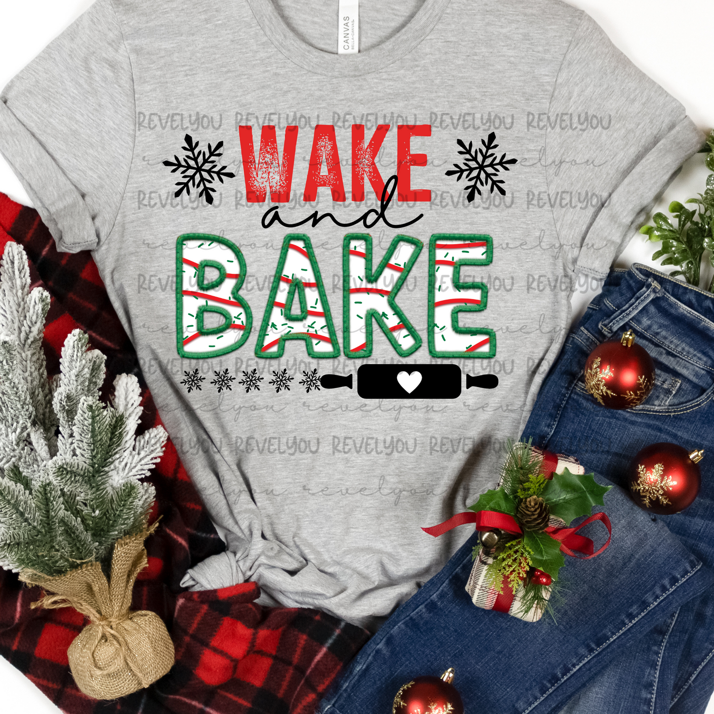 Wake and Bake Faux Embroidery Look - PNG