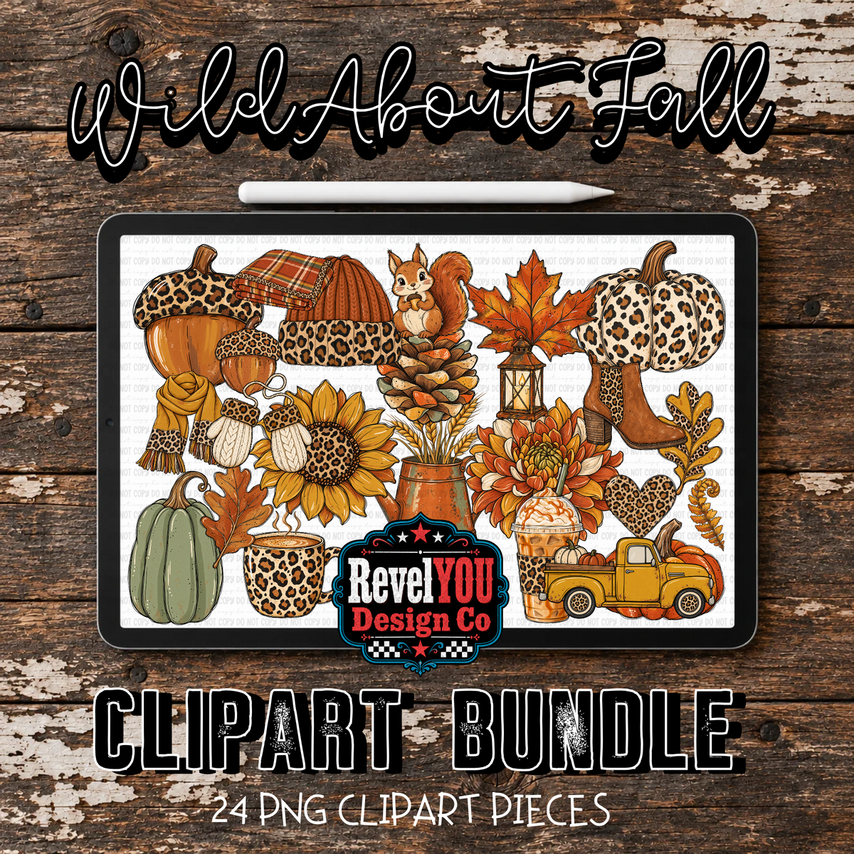 Wild About Fall Clipart Bundle
