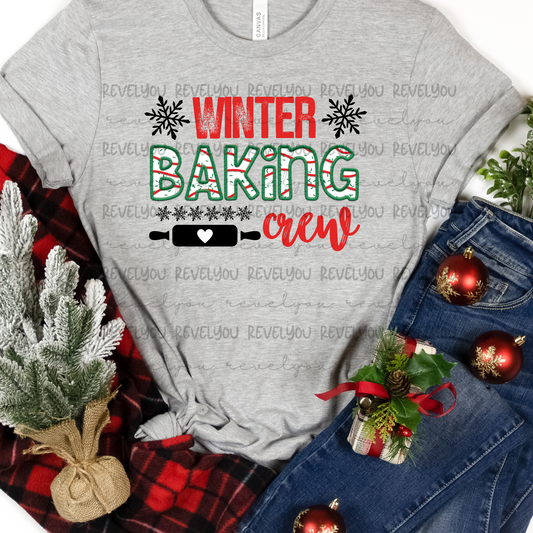 Winter Baking Crew Faux Embroidery Look - PNG