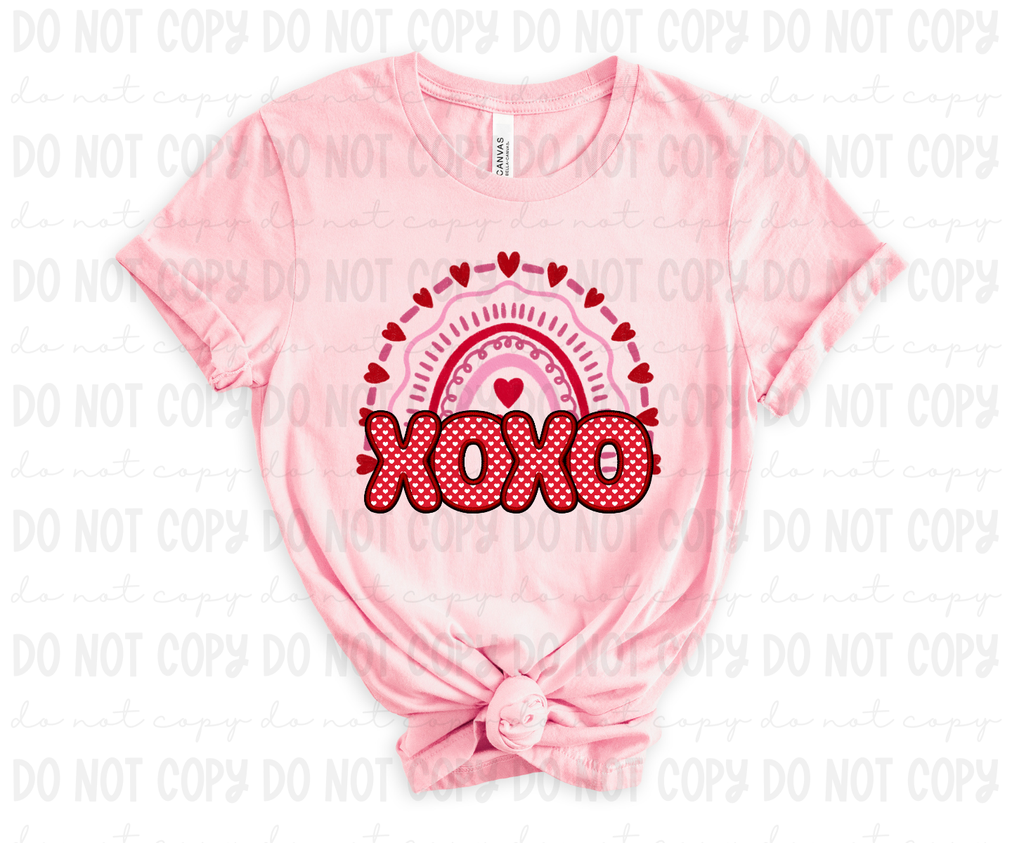 XOXO Rainbow Faux Embroidery - PNG