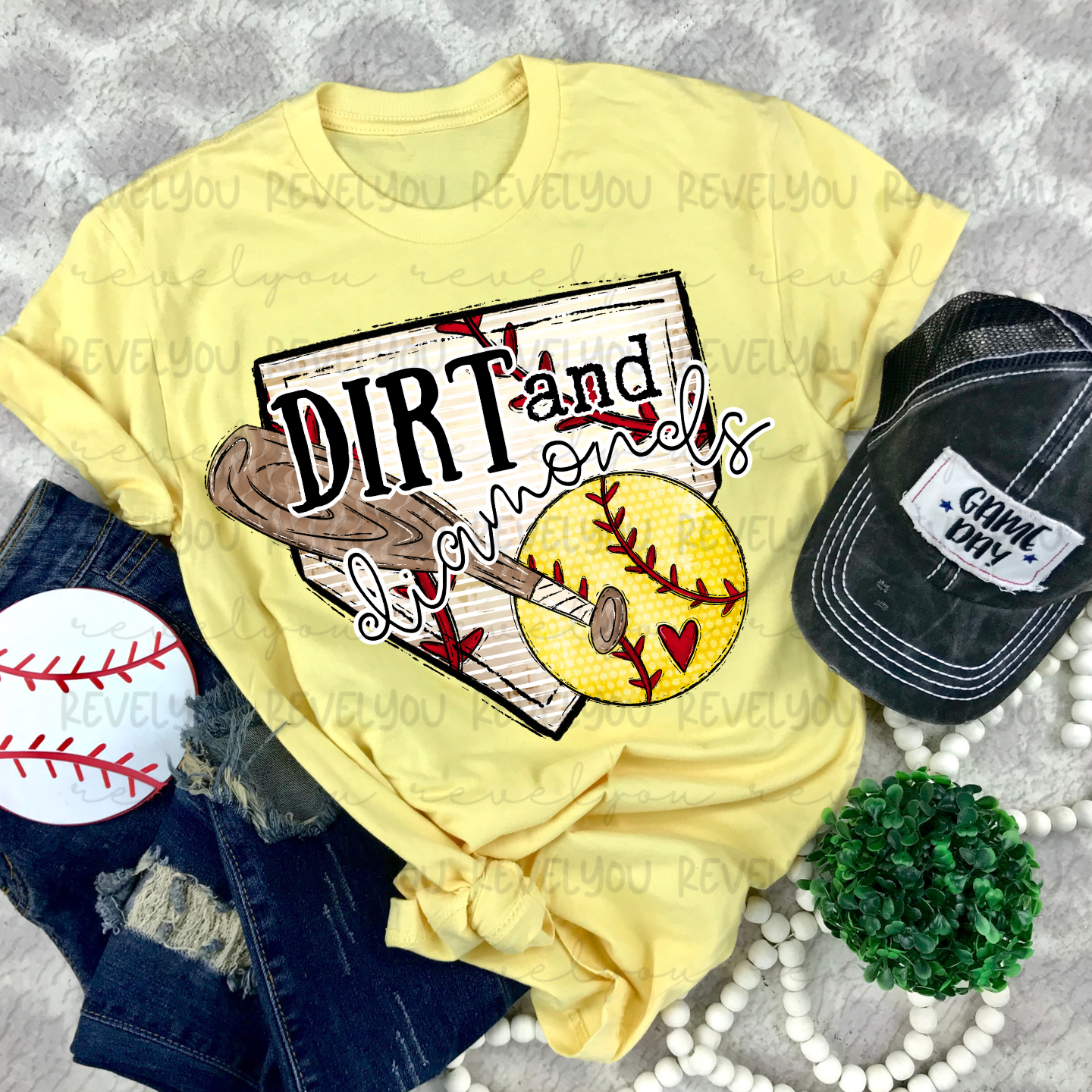 Dirt & Diamonds Softball - PNG