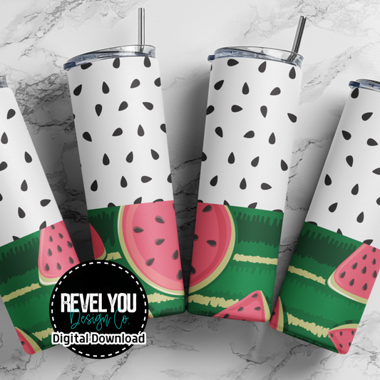 Watermelon Split - Digital Tumbler PNG