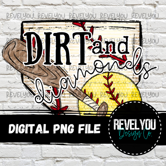 Dirt & Diamonds Softball - PNG